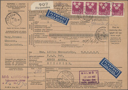 1951/1961, assortment of 29 highly franked parcel despatch forms to ...