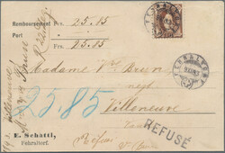 1893-1908 Lot mit 39 Briefen und Karten, dabei Einschreiben und eine ...