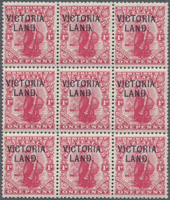 1910/1913, British Antarctic Expedition, Victorialand 1d. carmine, ...