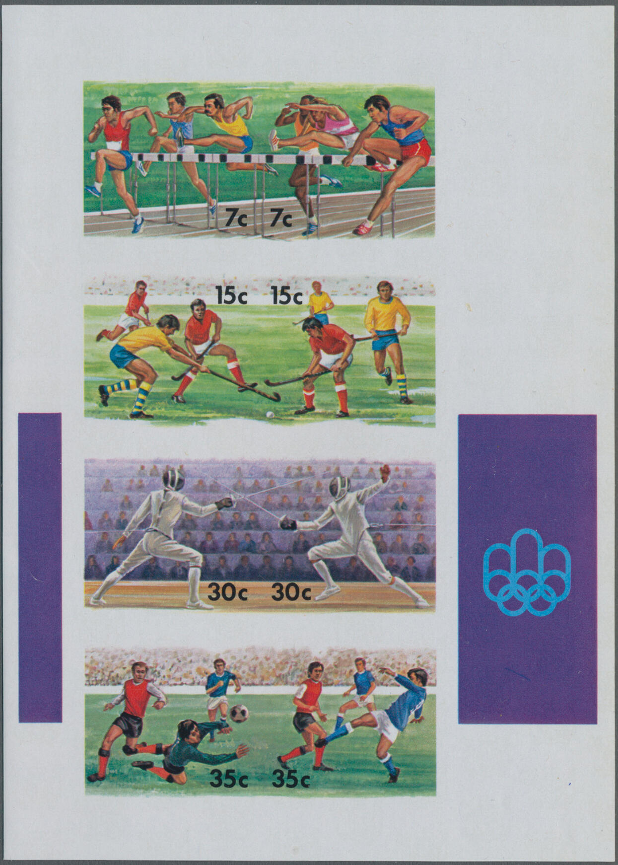 1976, Cook Islands, Olympic Games Montreal, 7c.-35c., complete set ...