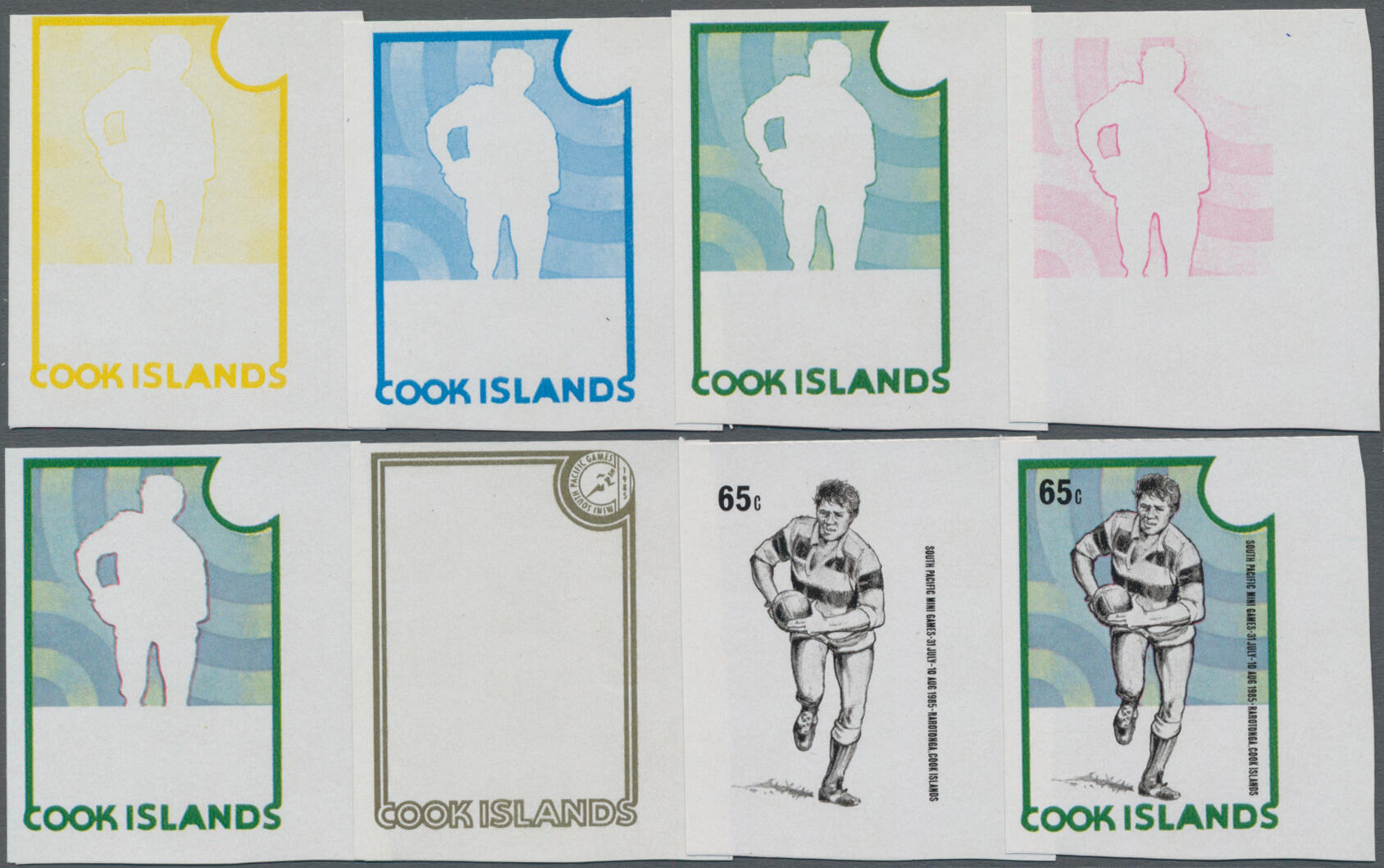 1985/1992, Cook Islands, Olympic Games/Sports, imperf. progressive ...