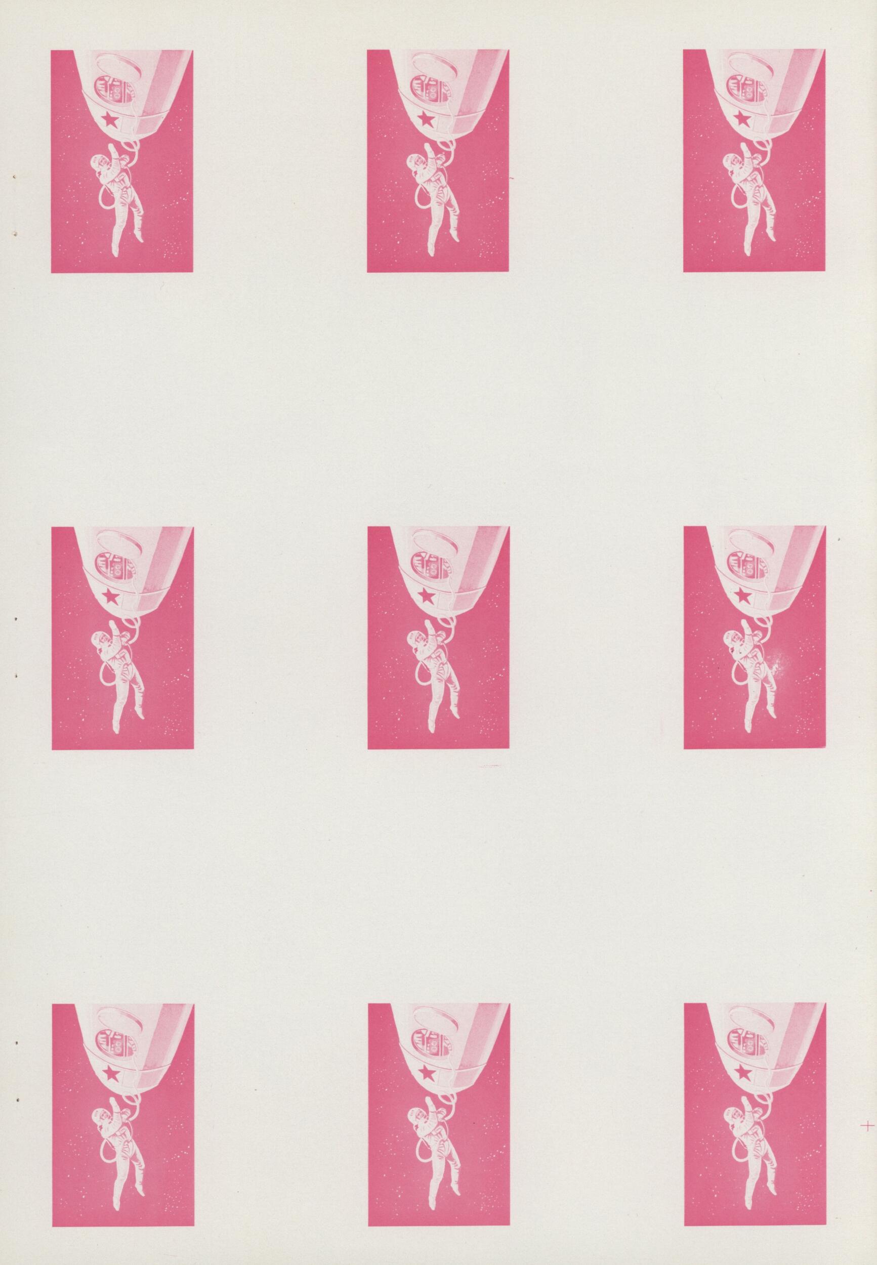 1972, Sharjah, assortment of 42 imperforate progressive proof gutter ...