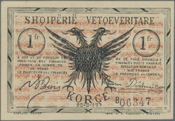 Korce, 1 Franc 25.3.1917, P. S144a, AU