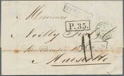 1800/1865 (ca.), Lot von zwölf markenlosen Briefen nach Frankreich, ...