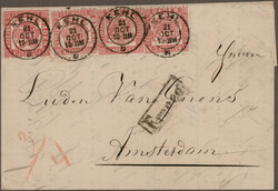 1851/1868, Partie von elf Briefen, dabei Oldenburg MiNr. 4 auf Brief ...