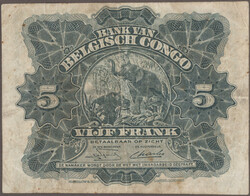 Lot of 9 different banknotes ca 1946-1954, 5 - 100 Francs of ...