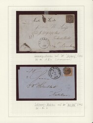 1854-1857 (ca), ABSTEMPELUNG AUF DÄNEMARK, Sammlung von 18 ...