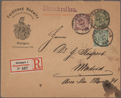 1877/1902, Freimarken "Ziffer", Partie von 21 Briefen und Karten, ...