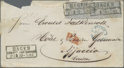 1869/1871, Lot on 17 Auslandsbriefen aus Hagen bzw. Haspe, adressiert ...