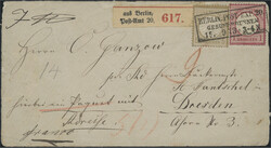 1873/1875, Partie von vier besseren Briefen in etwas ...