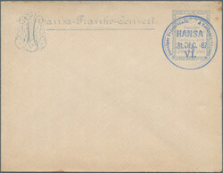 DANZIG - HANSA I: 1886/1887, Lot von zehn ungebrauchten Ganzsachen je ...