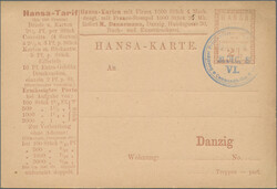 DANZIG - HANSA I: 1886/1887, Lot von zehn ungebrauchten Ganzsachen je ...