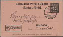 WIESBADEN: 1887/1900, Sammlung von 27 gebrauchten und ungebrauchten ...