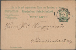 WIESBADEN: 1887/1900, Sammlung von 27 gebrauchten und ungebrauchten ...