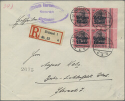 1916/1917, Lot von fünf philatelistischen Briefen, dabei MiNr. 1 im ...