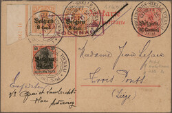 1915/1918, saubere Partie von 32 gebrauchten Ganzsachenkarten, bis ...