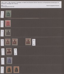 1920, Sammlung postfrisch oder gestempelt, im Album, dabei die erste ...