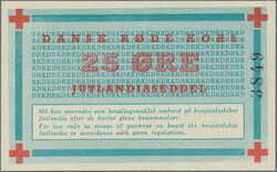 Dansk Röde Kors, Jutlandiaseddel, 25 Öre, 1 Krone ND (1951), UNC