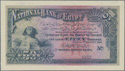 50 Piastres 1.8.1914, color trial of averse in dark blue-green, ...