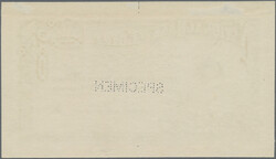 50 Piastres 1.8.1914, color trial of averse in dark blue-green, ...