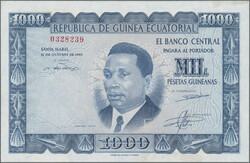 1000 Pesetas 12.10.1969, P. 3, small stains, AU/UNC