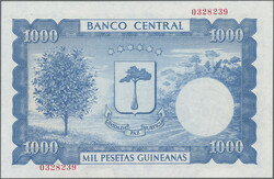 1000 Pesetas 12.10.1969, P. 3, small stains, AU/UNC