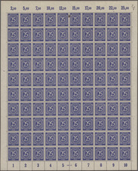 1946, I. Kontrollratsausgabe "Ziffer", Bestand von 9 verschiedenen ...