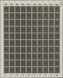 1946-48 Kollektion von 46 kompletten Bogen der Kontrollratsausgaben I ...