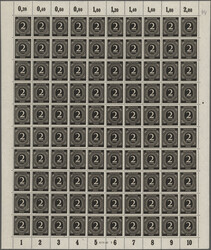 1946-48 Kollektion von 46 kompletten Bogen der Kontrollratsausgaben I ...