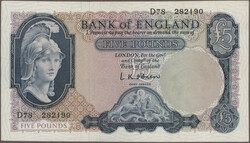 15 different banknotes 10 Shillings to 20 Pounds, P. 371, 373-377, ...