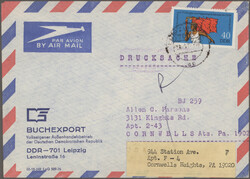 1976/1978, Sammlungvon 35 Luftpost-Drucksachen in die USA, meist 40 ...