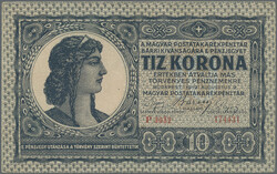 Hungarian Postal Savings Bank, 10 Korona 9.8.1919, P. 41, nice XF