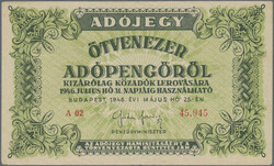 Tax Pengö System: 50000, 500000, 1000000, 10000000, 100000000, 10000 ...