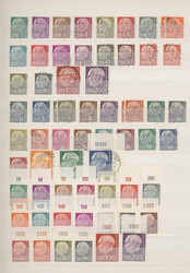 1957, Freimarken Heuss I/II, saubere Sammlungspartie mit kompletten ...