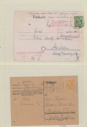 1945, AM-Post Sammlung von knapp 80 Einzelfrankaturen und Ganzsachen ...