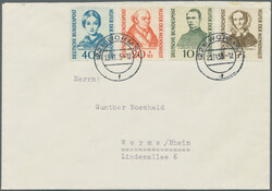 1949/1960, saubere Partie von 27 Belegen mit dekorativen Frankaturen, ...