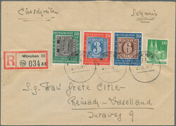 1949/1960, saubere Partie von 27 Belegen mit dekorativen Frankaturen, ...