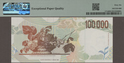 100000 Lire 1994, both variants (P.117a and b), and both PMG 66 EPQ, ...