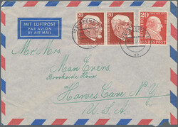 1950/1960, saubere Partie von 27 Belegen mit dekorativen Frankaturen, ...