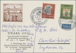 1953, Ifraba, Partie von 13 Belegen mit Satzfrankaturen, meist mit ...