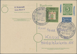 1953, Ifraba, Partie von zwölf Belegen, sechs frankiert mit 10 Pfg. ...