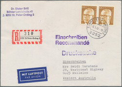 1973/2002, saubere Partie von 35 Briefen und Karten mit ...