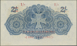 1 Shilling ND (1940), ovrprint on 2 Shillings 20.11.1918, P. 15, ...