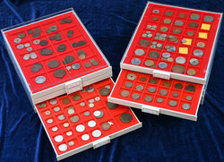 9 Lindnerboxen mit diversen Münzen aus aller Welt, überwiegend ...