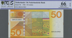 50 Gulden 4.1.1982, graded PCGS 66 OPQ, P. 96, UNC