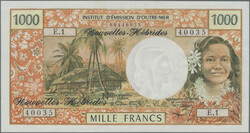 1000 Francs ND (1970), P. 20 a, UNC