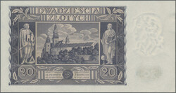 20 Zlotych 11.11.1936 (3), 1.3.1940, 50 Zlotych 1.3.1940, 100 Zlotych ...