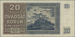 20 Korun 15.09.1939, perforated SPECIMEN, P. 5a, AU