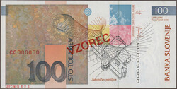 100 Tolarjev 2003, 1000 Tolarjev 2003,2004,2005, all Specimen with 0 ...