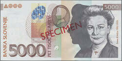 5000 Tolarjev 2002 SPECIMEN, P. 33as, UNC